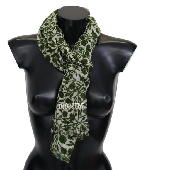 Missoni Other - Missoni Green Floral Wool Unisex Neck Wrap Scarf
